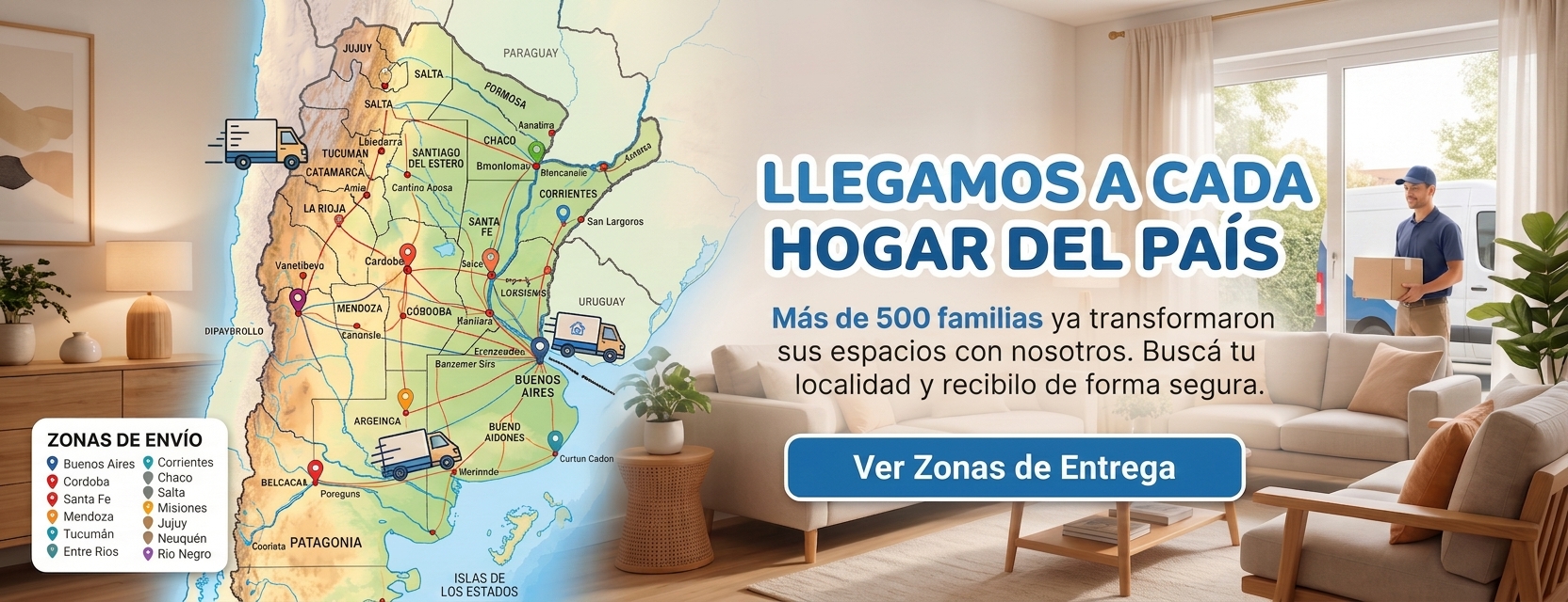 Envíos a todo el país — Ver zonas de entrega
